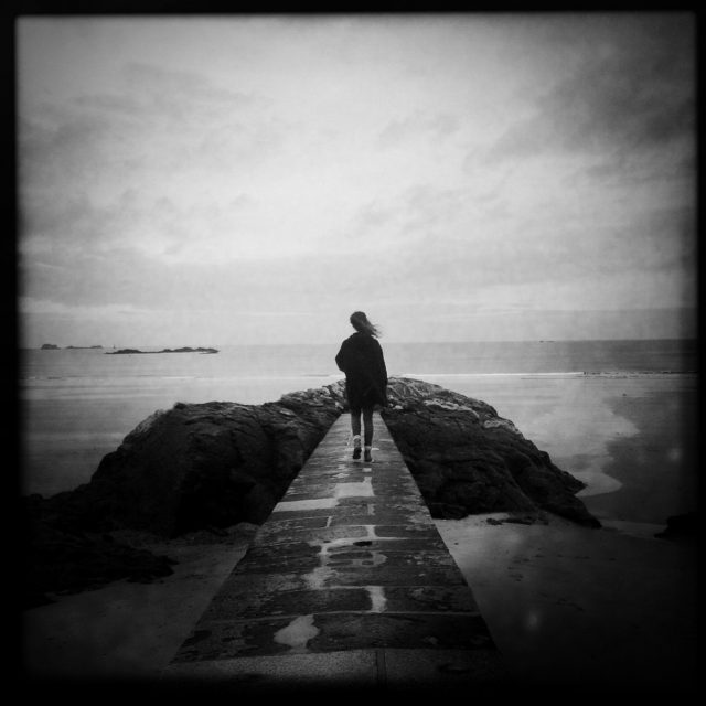 « La Hoguette », Saint-Malo, Brittany. When I was a child, I borrowed this passage very carefully. I sat on the rock and I spent many hours to contemplate the sea, watching the horizon, to dream. The poetry of the sea. 