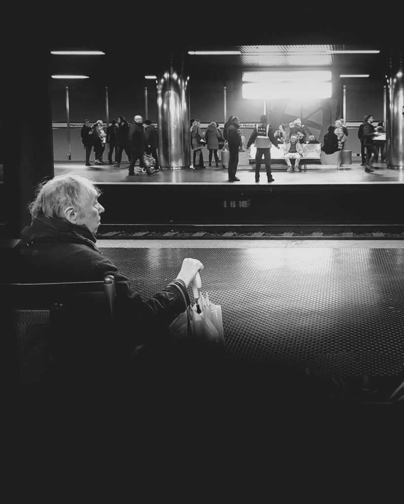 lone man in the subway station by @tonivisual